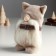 Interior doll "Beige cat" 6x8x21 cm