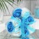 Soap roses, blue and white, set of 9 pcs.