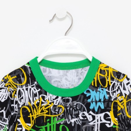 Pajama nursery was formed, black color/inscriptions, height 116 cm-6