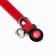 Soft cat collar with a bell, 30 x 1 cm, textiles, red