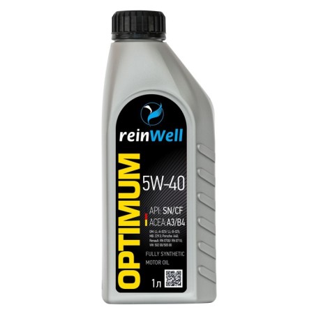 Motor oil Reinwell 5W-40 A3/B4, HC-synthetic, 1 liter