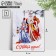 Happy New Year! Santa Claus and Snegurochka, 6 x 8 cm, New Year