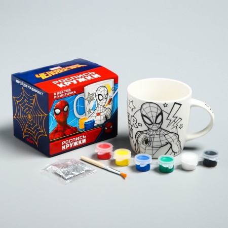Set, Mug for Coloring, 250 ml "Super Hero" Spider-Man-1