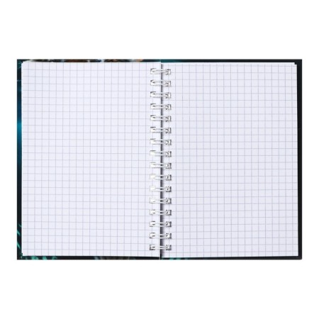 Notepad A6, 80 sheets in a cage, on a crest, "predatory beauty", a solid cover, lamination of Soft-Touch, block 70g/m2-2