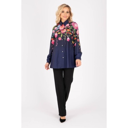 Female blouse, size 46, blue color-12