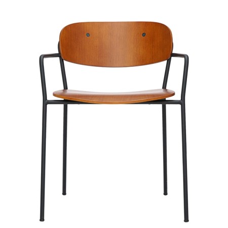 Chair with armrests TorFrid, 550 × 520 × 770 mm, nut color-5