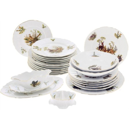 Dining set 6/24 BERNADOTTE, Decor "Hunting Stories", 24 subjects