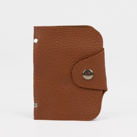 Bag's bag with a zipper, baby bag on a button, wallet, business card holder, brown color-2