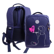 School backpack, 39 x 26 x 17 cm, Grizzly 366, ergonomic back, + keychain RG-366-3_1