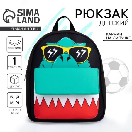 Baby backpack for the boy "Dinosaur", 27x23x10 cm, with a pocket