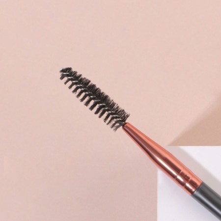 Brush for eyebrows and eyelashes, 17 (+/- 1) cm, black/bronze color-2