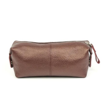 Cosmetic bag with lightning, bronze color