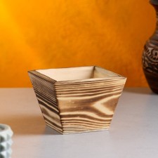 Wooden Kashpo 11 × 11 × 9.5 cm 