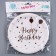 Paper plate "Happy Birthday", in the set 6 pcs., White color