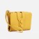 Women's wallet on the button, yellow color