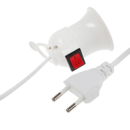 The lamp with the switch, under the lamp, E27, wire 5 m, white