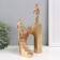 Polystone souvenir "Two on the stairs" gold 13.5x10.5x25.5 cm