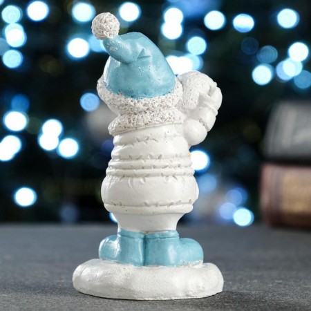 New Year's figure "Snowman with a snowball" 7x5x11cm-2