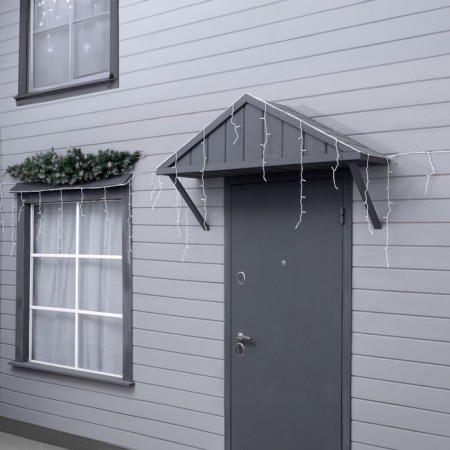Garland "fringe" 12 × 0.7 m, IP44, UMS, white thread, 240 LED, white glow, 220 V-1