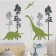 Sticker Plastic Interior color "dinosaurs silhouettes" set 2 sheets 30x90 cm