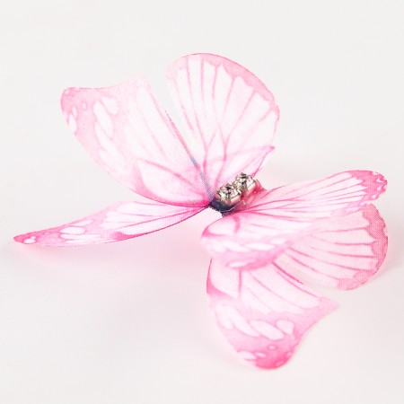 Decor for creativity "Butterfly", two -layer, set of 12 pcs., Size 1 pc. - 5 × 4 cm, pink color-4