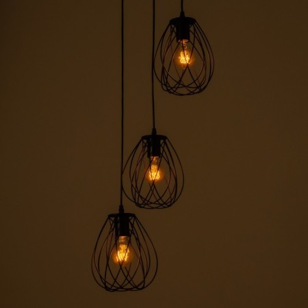 Bayerlux lamp "Bigli" 3he27 40W black 35x35x20-120cm-3