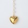 Piece with pearls "heart" mini, color gold, 40cm