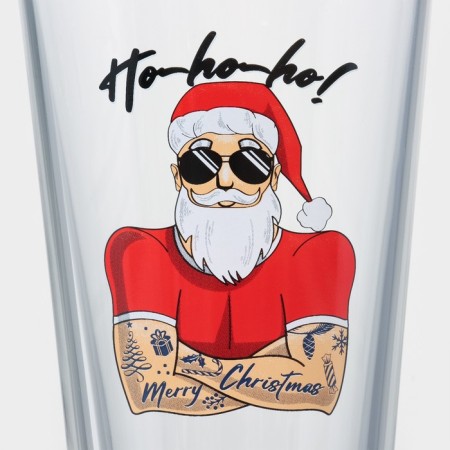 High glass glass "Konik. Hipster Santa Claus ", 570 ml, mix-1