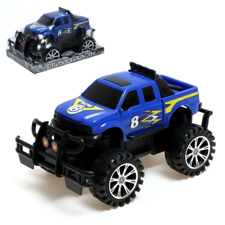 Inertial car "Tall jeep", blue color