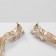 Hanging earrings with the ode "Odyssey" a rectangle, the color is white in gold