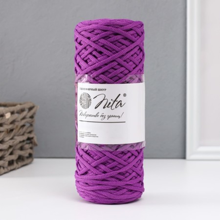 Knitting cord 100% polyester, width 3 mm 100m (lilac)