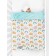 Plaid "Grow together", size 85x95 cm, white, mint color
