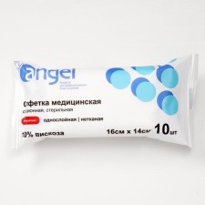 Medical napkins sterile from non -woven material 16*14cm, 10 pcs.