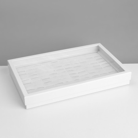 Stand for jewelry "Casket" 100 seats, 29 × 19 × 4 cm, white color-2