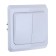 SE switch SE "Etude", 10 A, 2 keys, IP20, hidden, white, BC10-002b