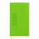The weekly dated 2025, 85x145 mm, 64 sheets of Escalada, a solid cover made of artificial leather, pancake embossing, block 70 g/m², green