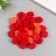 Decor for creativity "Pomponchiki. Scarlet dawn" d = 2.5 cm set 30 pcs