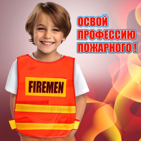 Set of firefighter "firefighter", with a vest, 8 objects-5