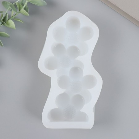 Mold Silicon "Column of flowers" 3.1x6x13cm-1