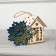 Christmas tree toy "House with a snowman", from batteries, a glow of warm white