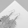 Hanging Earrings "Elick" Foliage, Color Silver