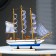 Ship "Chesma" three-masted blue-white paprusa, 34*7*32cm