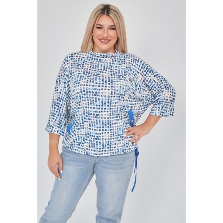 Female blouse, size 68, blue color