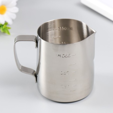 A glass of measured stainless steel 350 ml 8x8.7 cm-1