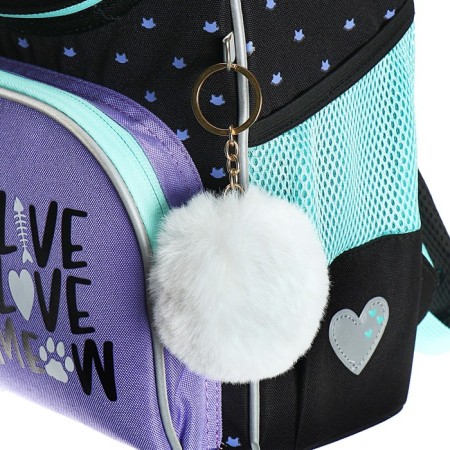 School standard, 33 x 25 x 13 cm, Grizzly, + bag for shoes, black/lilac-10