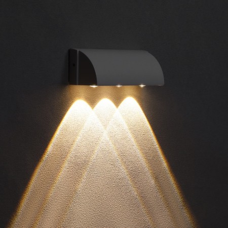 Facade lamp “Cascade”, FSD-093, 3 W, 3000K, 3 rays, IP65, 220 V, metal, white