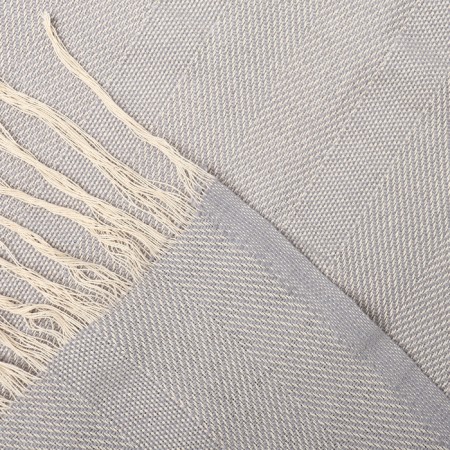 Herringbone Pad 140x200cm, Bel/Ser, HL 95%, PE 5%-3
