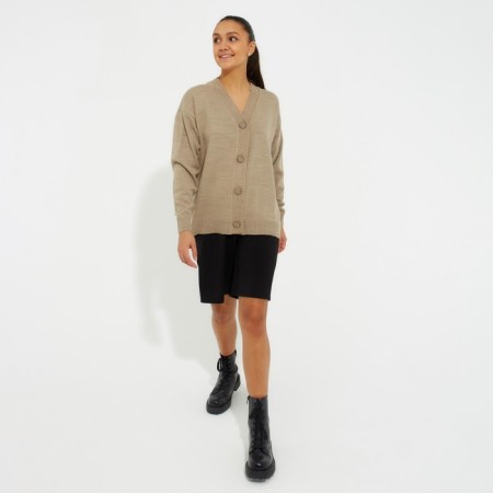 Cardigan female minku, beige color, size 50-5