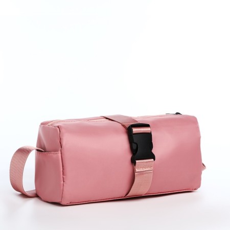 Youth bag with a zipper, pink color-3