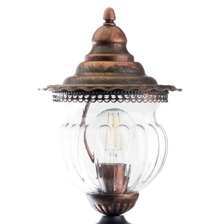 Sadovo-park lamp Feron PL596, IP44, E27, 60 W, 195x195x1035 mm, brown color-2
